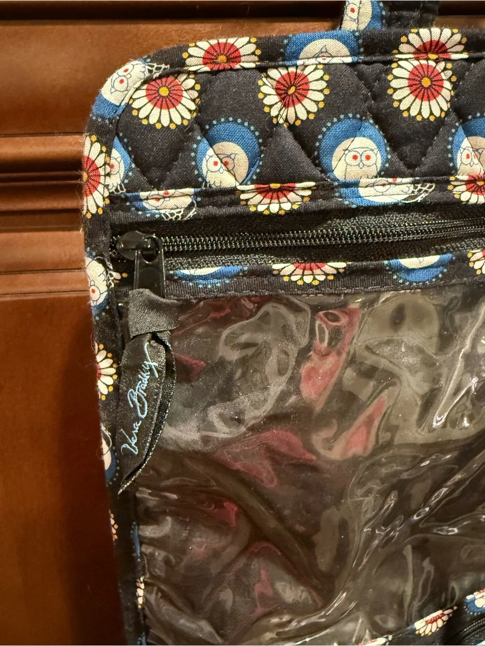 Vera Bradley Night Owl Hanging Travel Toiletry Bag